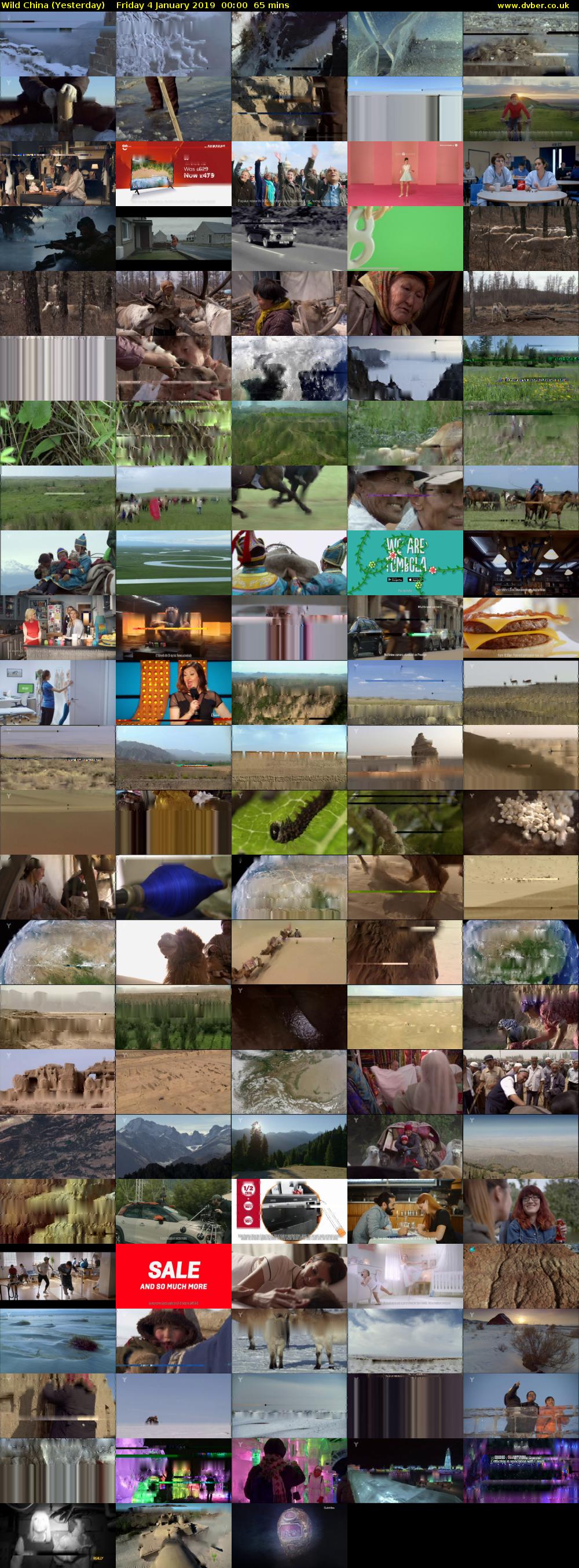 Wild China (Yesterday) Friday 4 January 2019 00:00 - 01:05