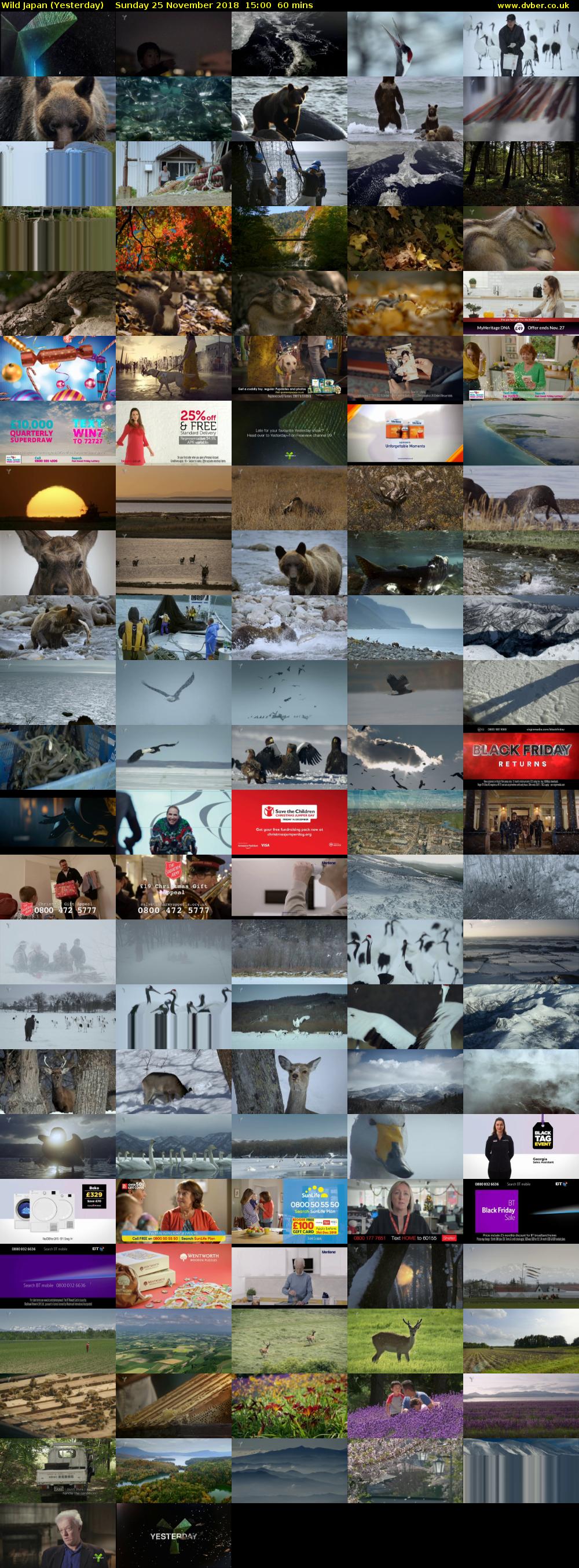 Wild Japan (Yesterday) Sunday 25 November 2018 15:00 - 16:00