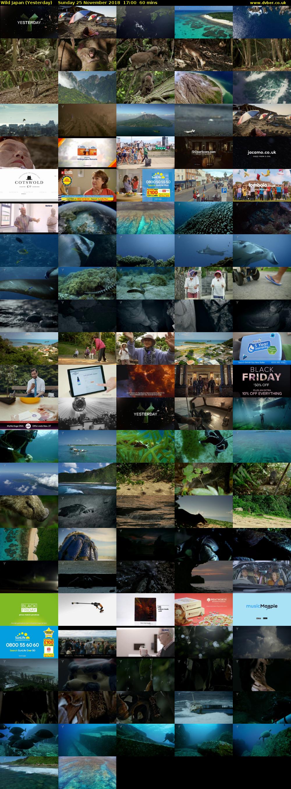 Wild Japan (Yesterday) Sunday 25 November 2018 17:00 - 18:00