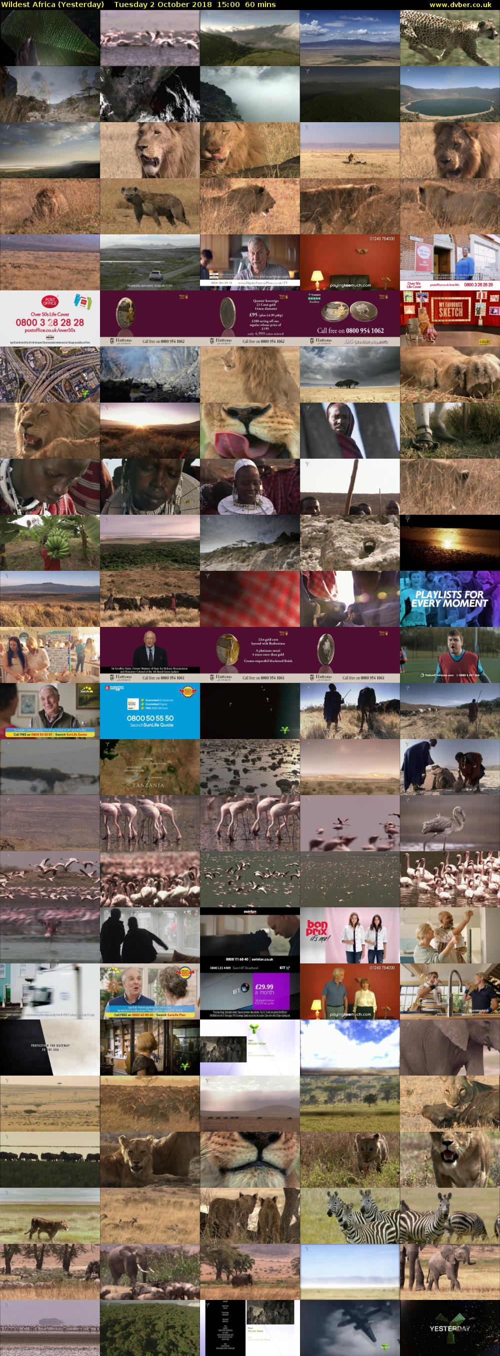 Wildest Africa (Yesterday) Tuesday 2 October 2018 15:00 - 16:00