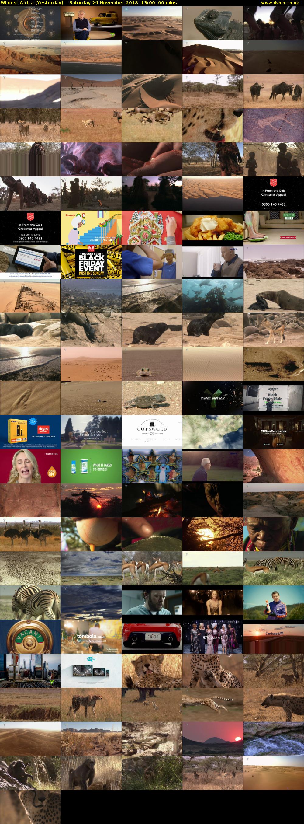 Wildest Africa (Yesterday) Saturday 24 November 2018 13:00 - 14:00