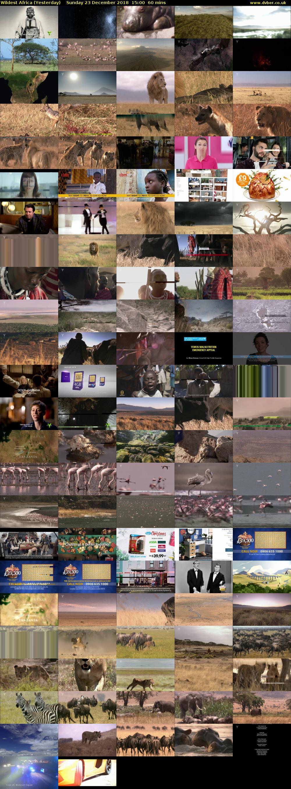 Wildest Africa (Yesterday) Sunday 23 December 2018 15:00 - 16:00