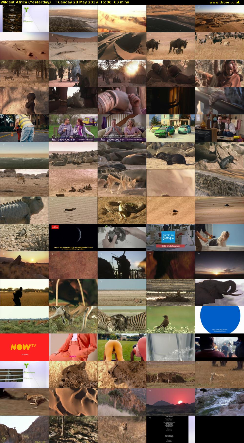 Wildest Africa (Yesterday) Tuesday 28 May 2019 15:00 - 16:00