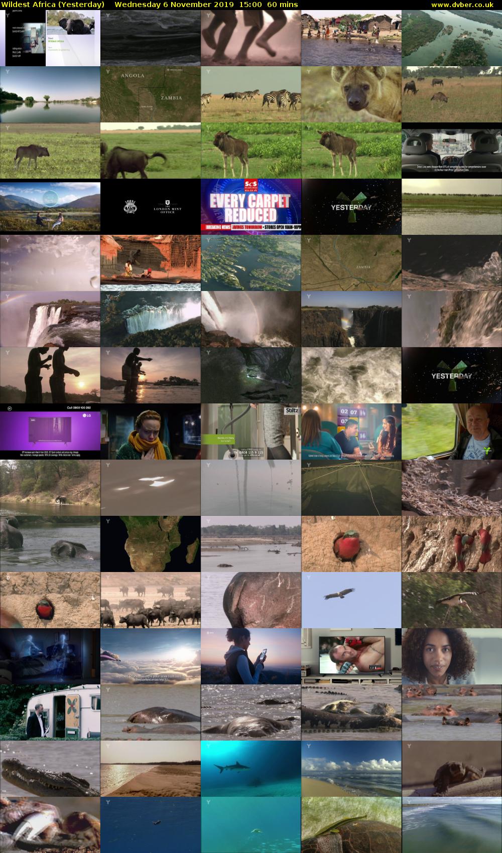 Wildest Africa (Yesterday) Wednesday 6 November 2019 15:00 - 16:00