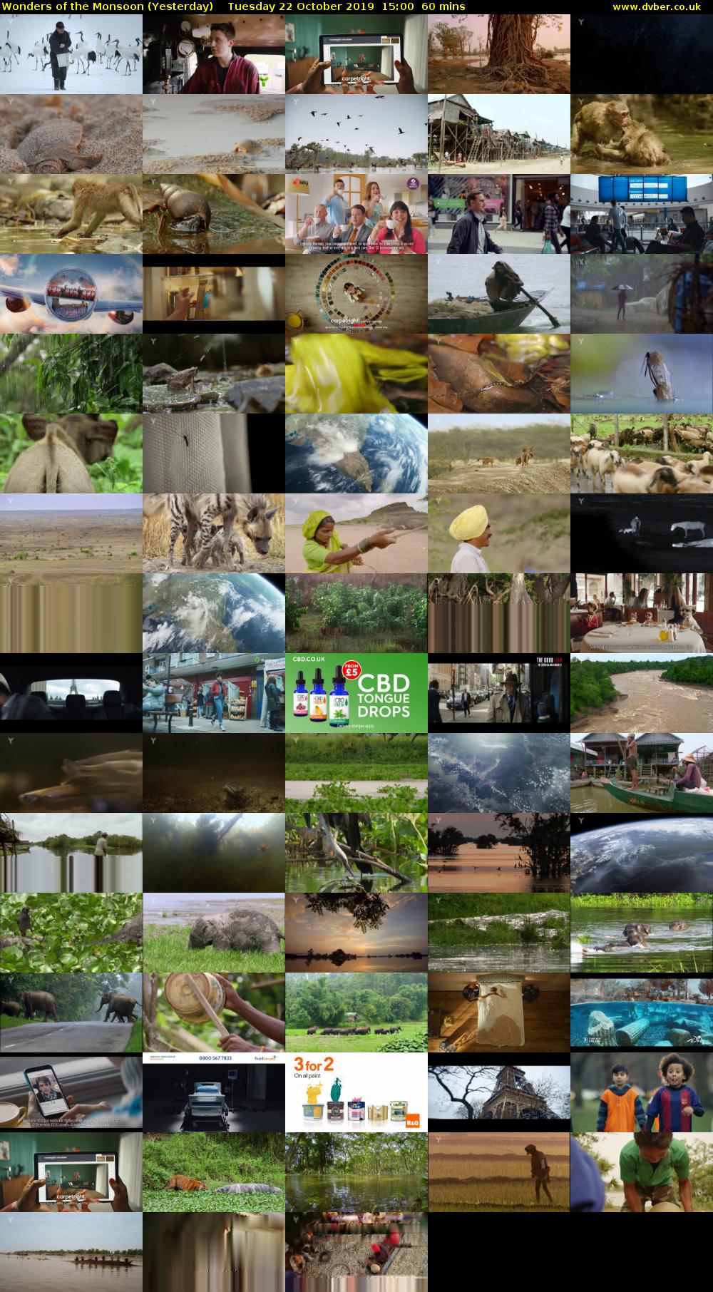 Wonders of the Monsoon (Yesterday) Tuesday 22 October 2019 15:00 - 16:00