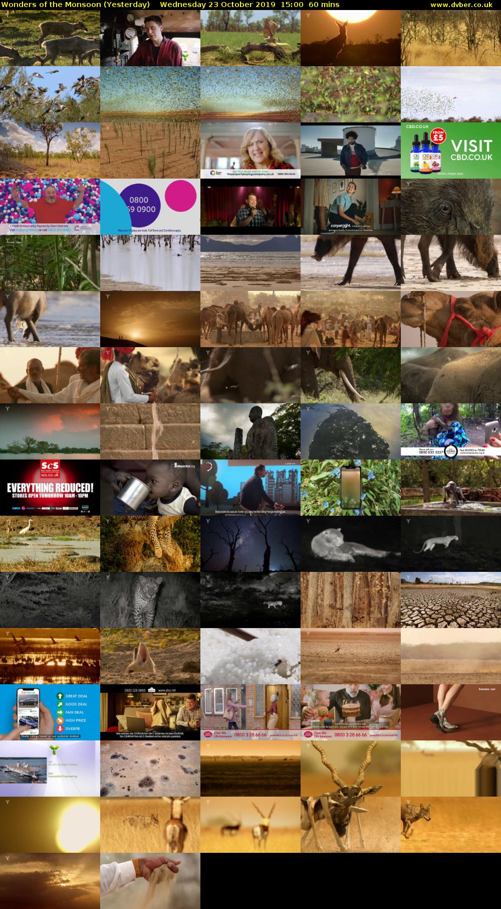 Wonders of the Monsoon (Yesterday) Wednesday 23 October 2019 15:00 - 16:00