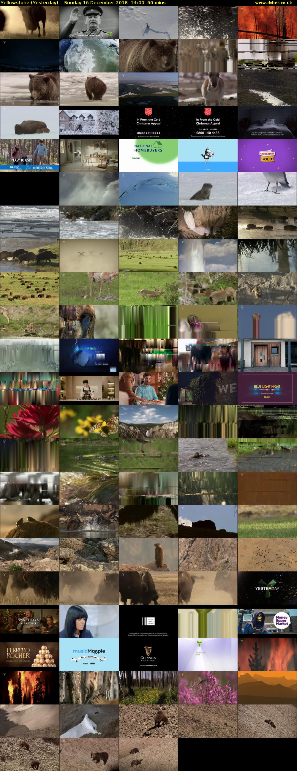 Yellowstone (Yesterday) Sunday 16 December 2018 14:00 - 15:00