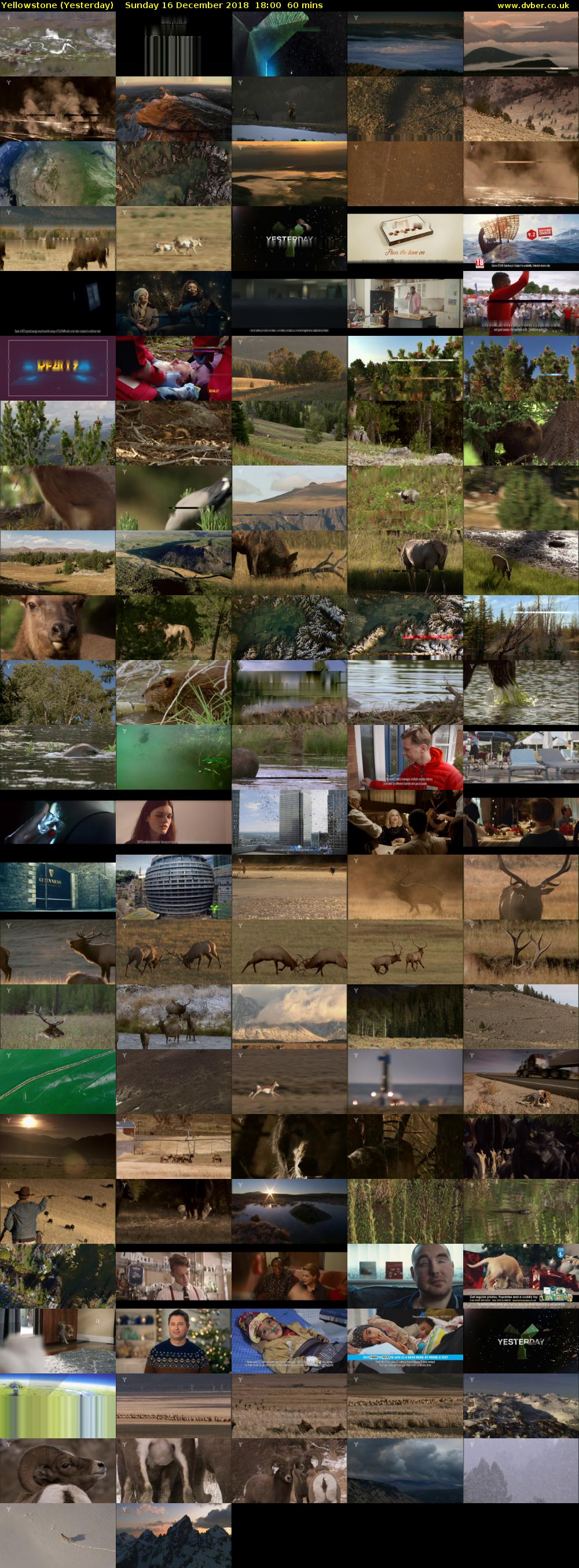 Yellowstone (Yesterday) Sunday 16 December 2018 18:00 - 19:00