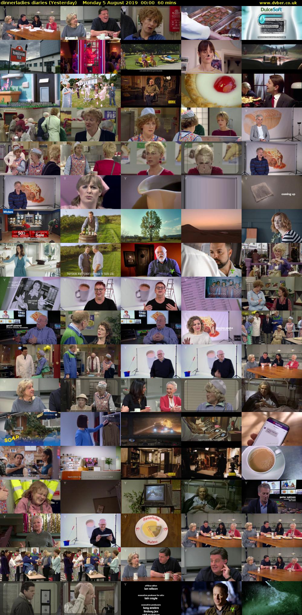 dinnerladies diaries (Yesterday) Monday 5 August 2019 00:00 - 01:00