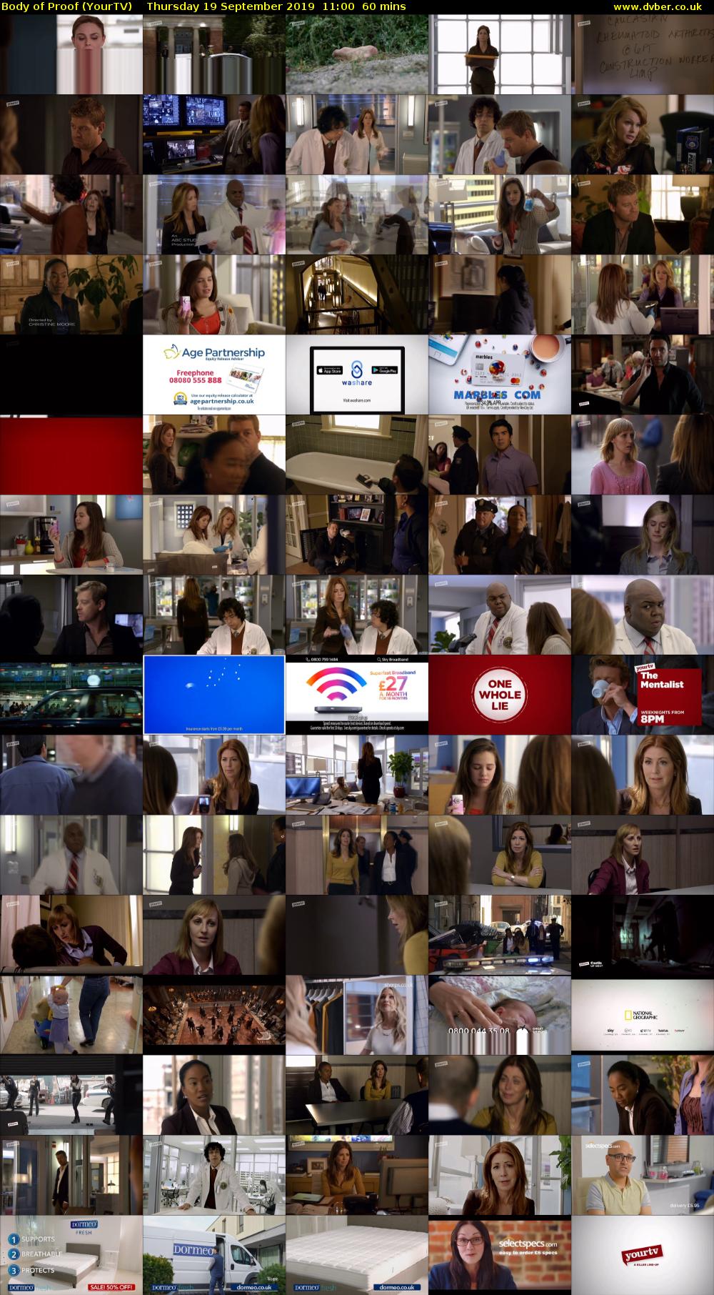 Body of Proof (YourTV) Thursday 19 September 2019 11:00 - 12:00