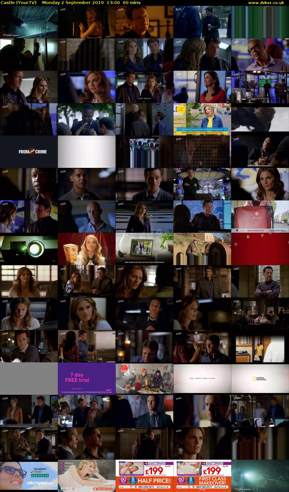 Castle (YourTV) Monday 2 September 2019 13:00 - 14:00