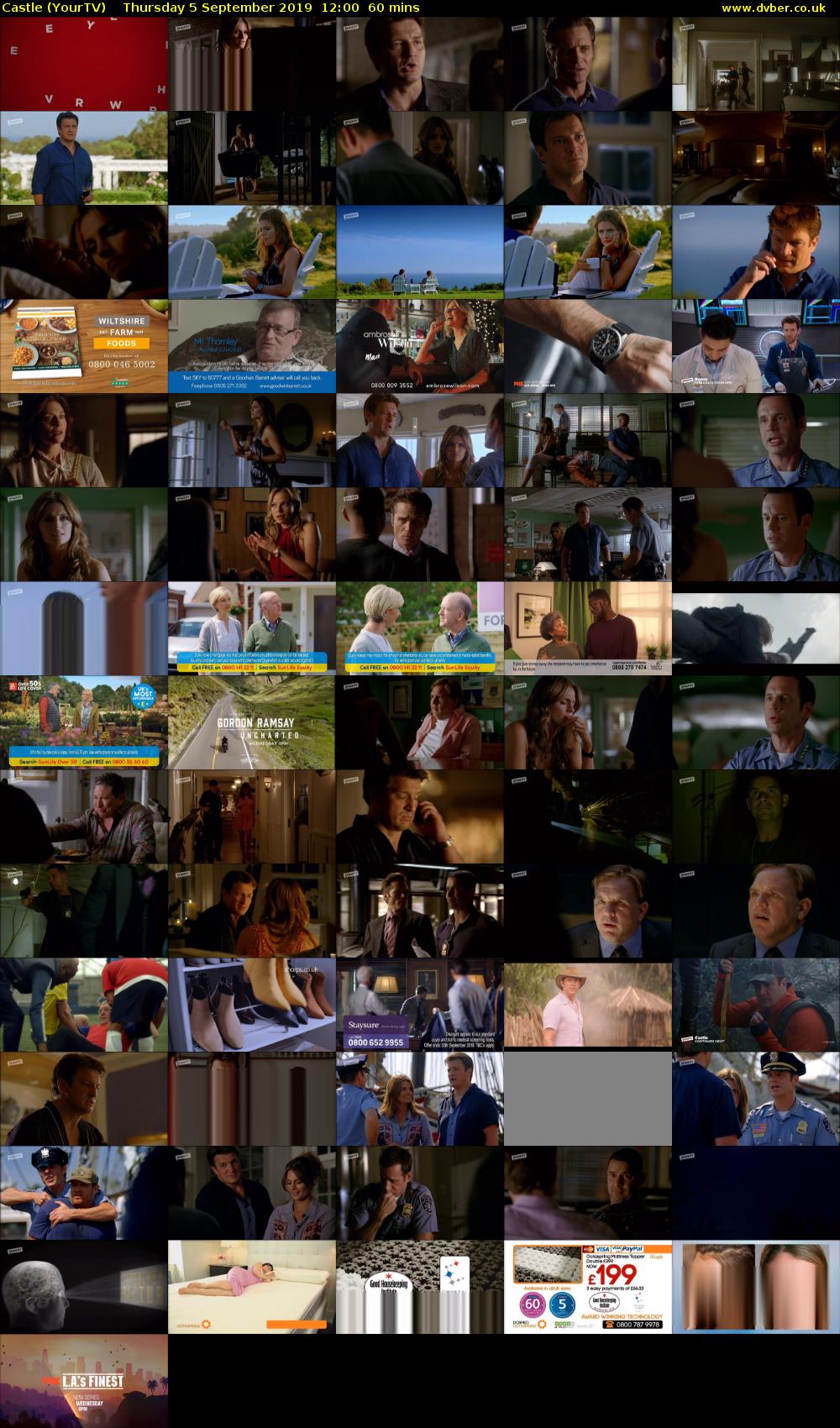 Castle (YourTV) Thursday 5 September 2019 12:00 - 13:00