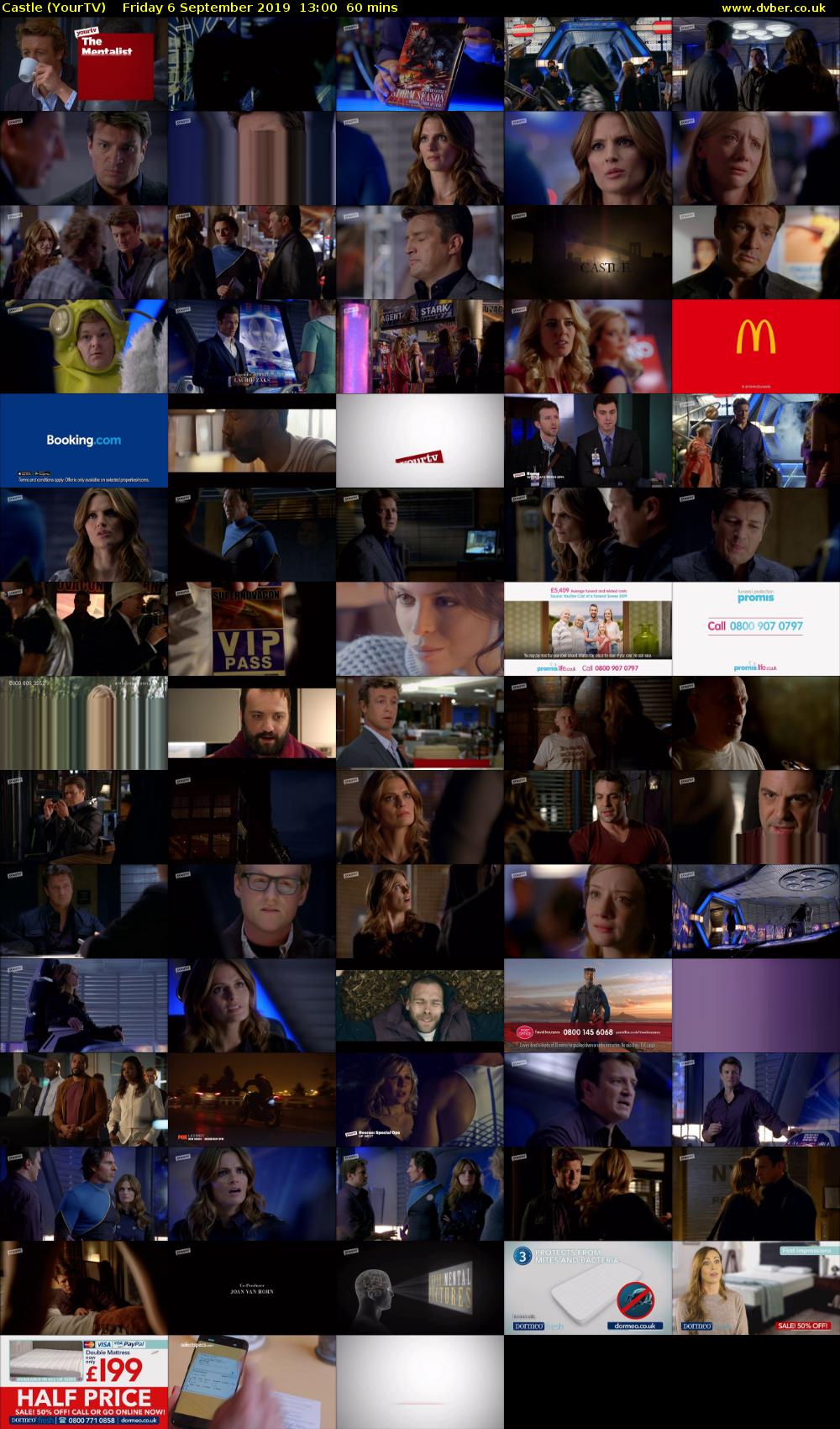 Castle (YourTV) Friday 6 September 2019 13:00 - 14:00