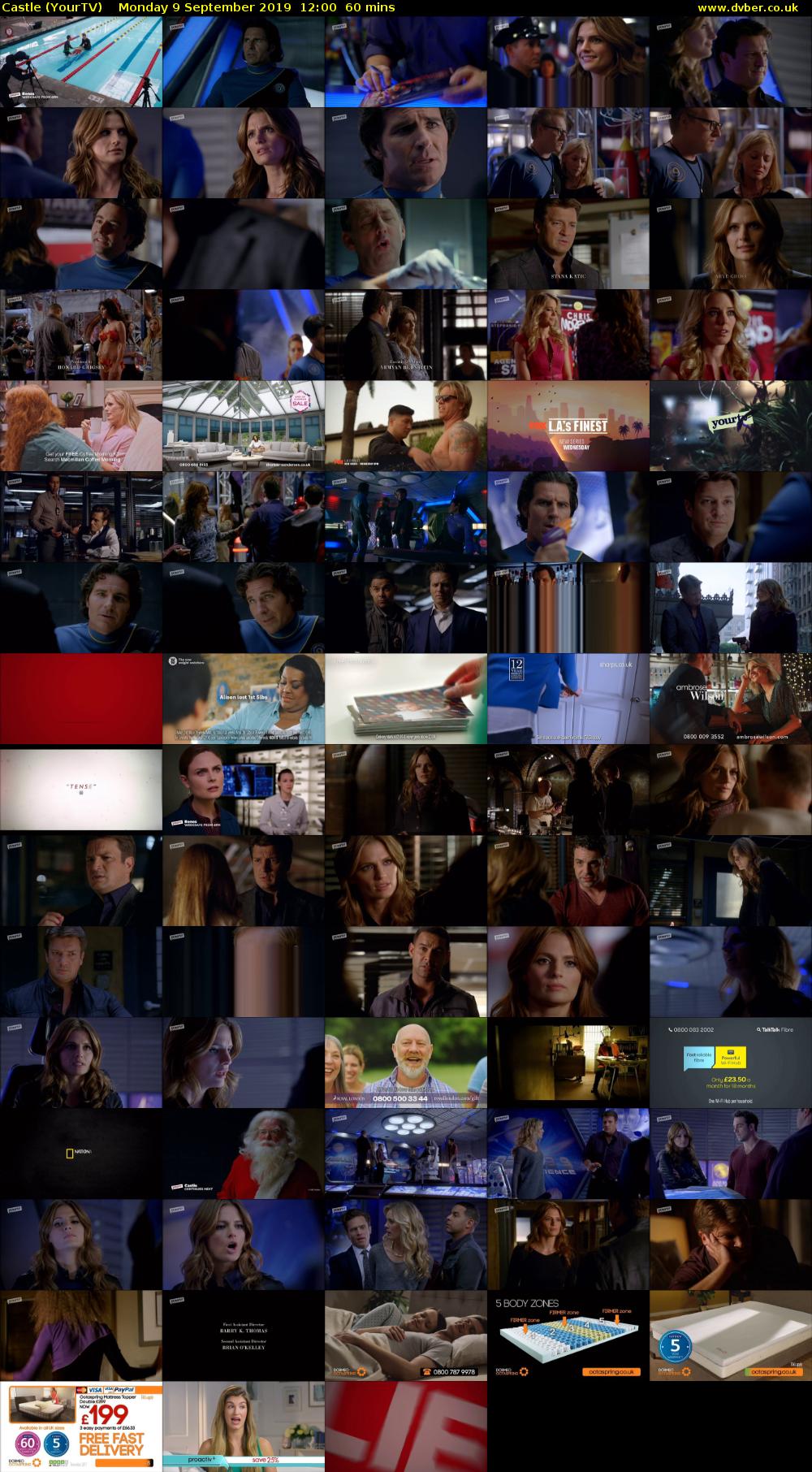 Castle (YourTV) Monday 9 September 2019 12:00 - 13:00