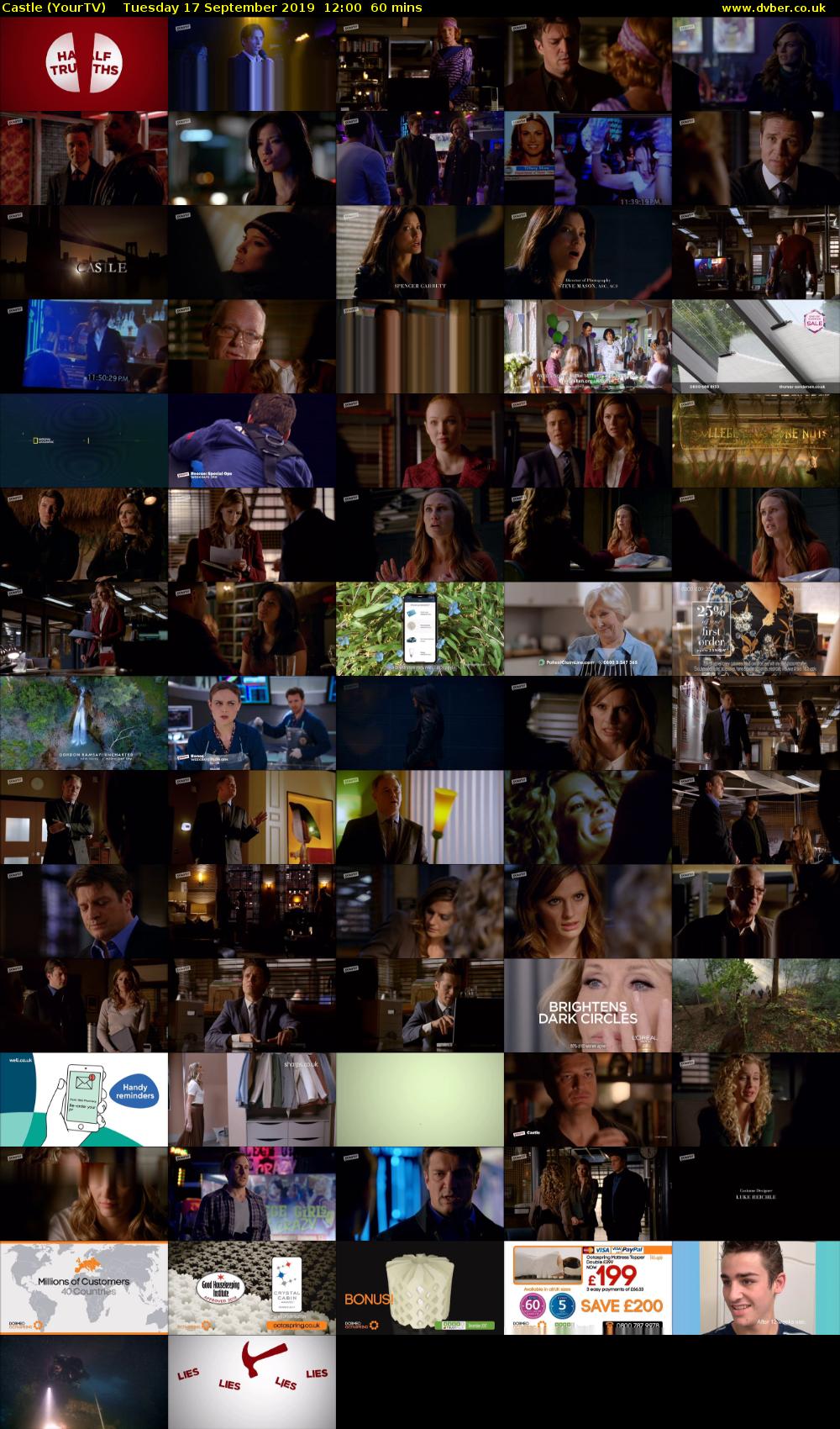 Castle (YourTV) Tuesday 17 September 2019 12:00 - 13:00
