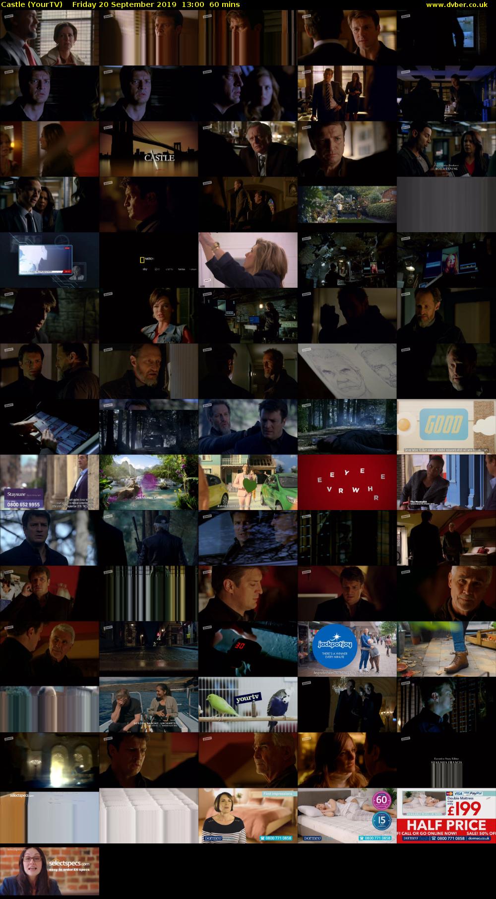 Castle (YourTV) Friday 20 September 2019 13:00 - 14:00