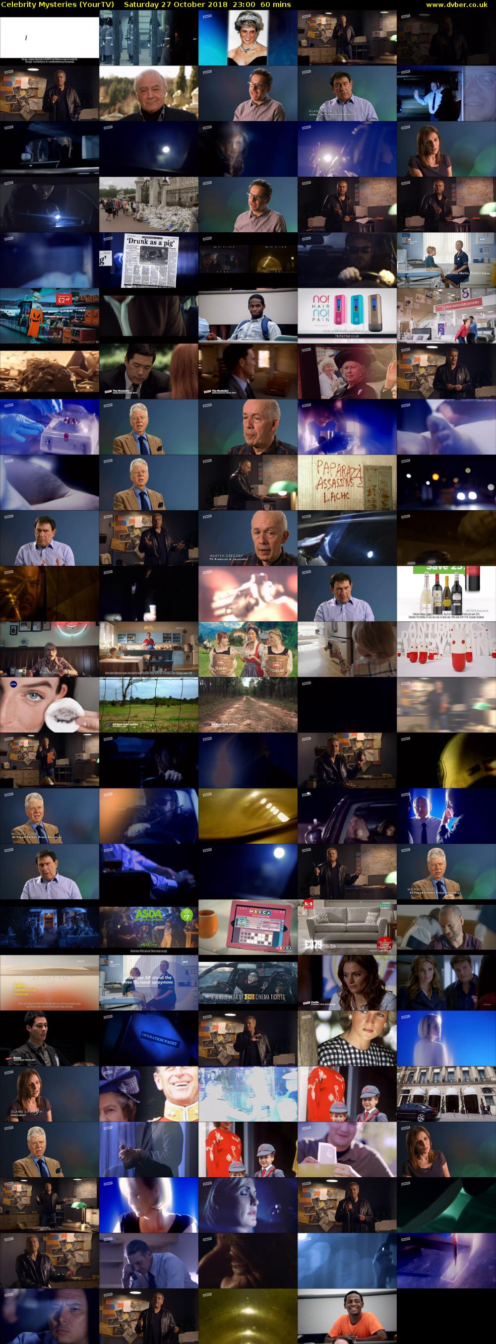 Celebrity Mysteries (YourTV) Saturday 27 October 2018 23:00 - 00:00