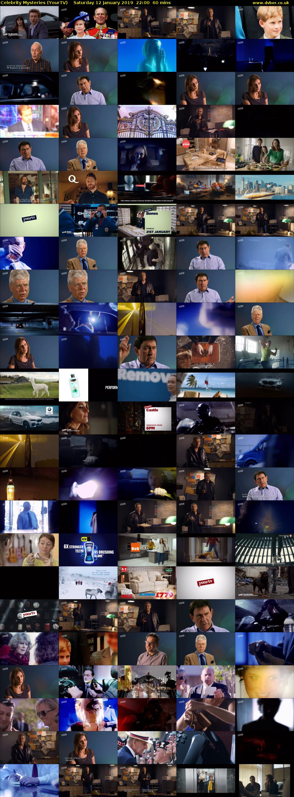 Celebrity Mysteries (YourTV) Saturday 12 January 2019 22:00 - 23:00