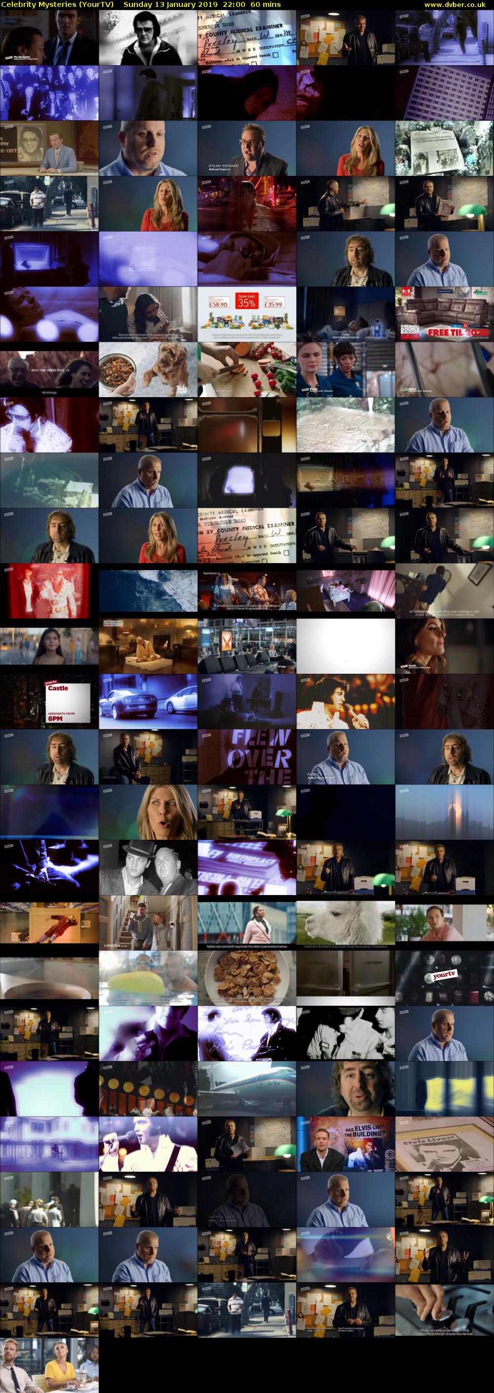 Celebrity Mysteries (YourTV) Sunday 13 January 2019 22:00 - 23:00