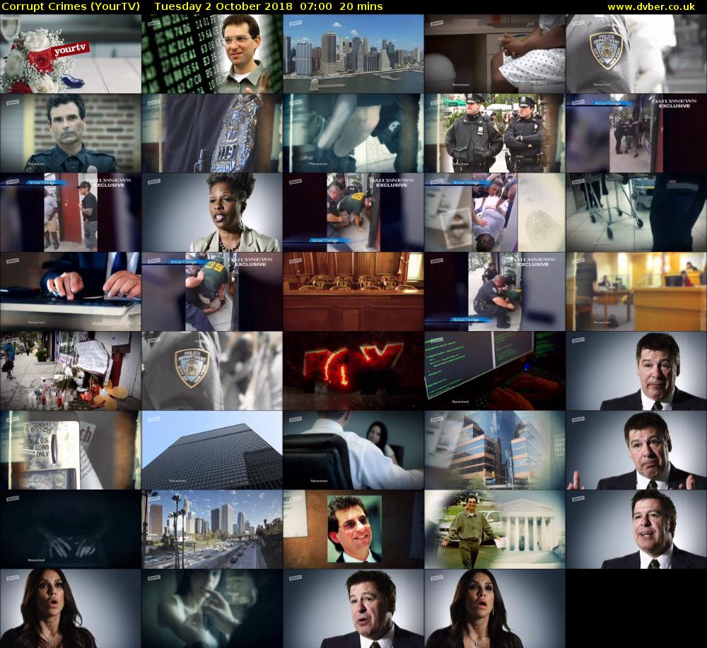 Corrupt Crimes (YourTV) Tuesday 2 October 2018 07:00 - 07:20