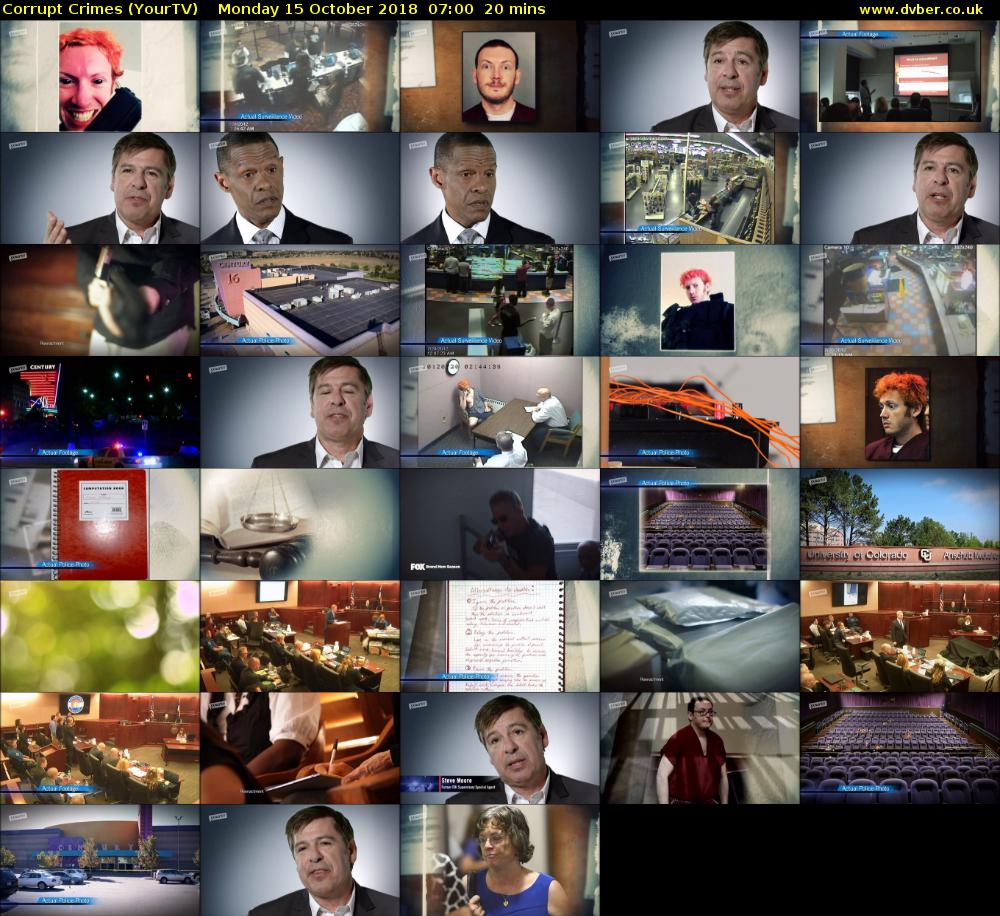Corrupt Crimes (YourTV) Monday 15 October 2018 07:00 - 07:20