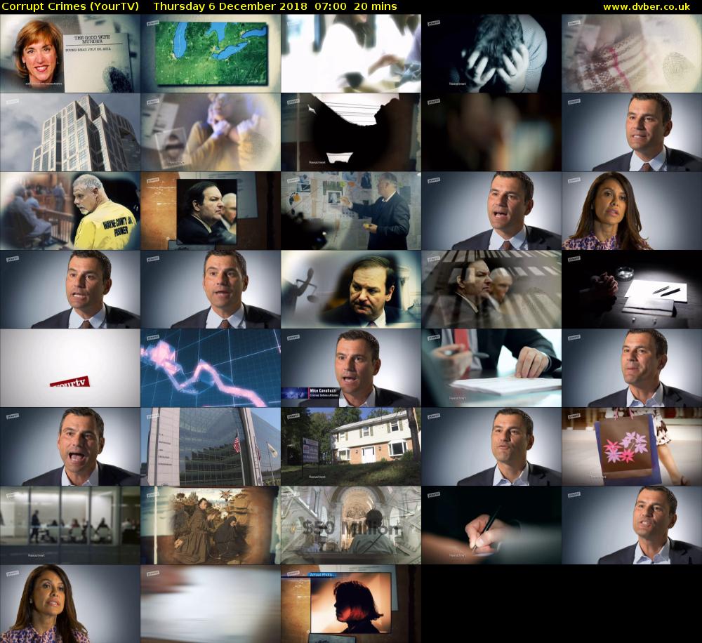 Corrupt Crimes (YourTV) Thursday 6 December 2018 07:00 - 07:20