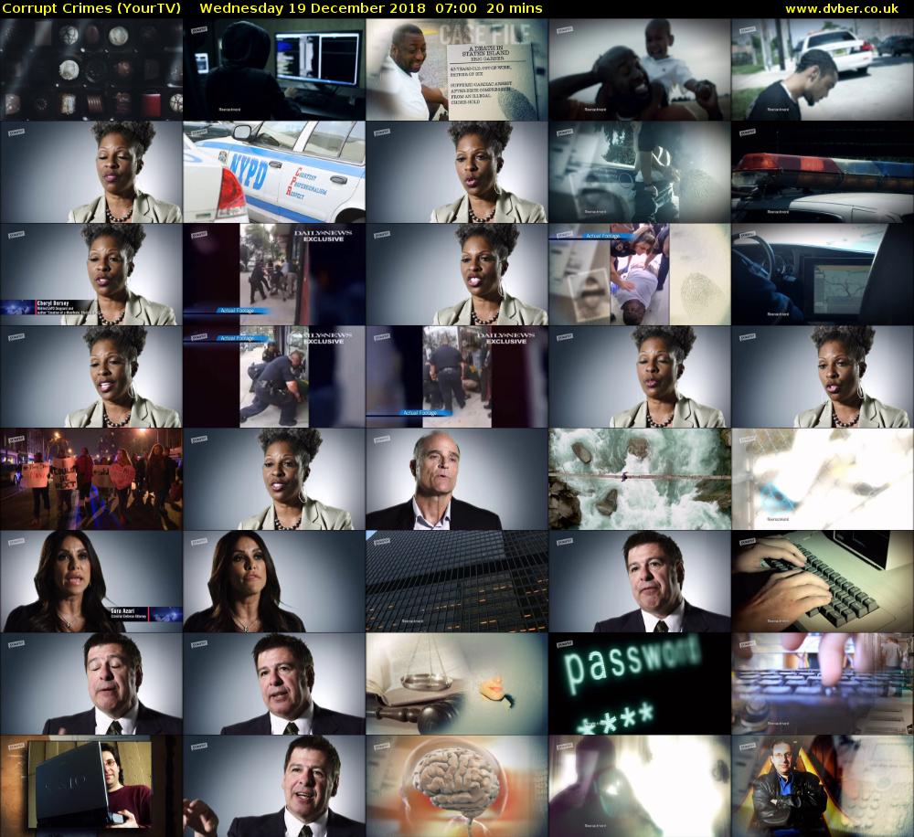 Corrupt Crimes (YourTV) Wednesday 19 December 2018 07:00 - 07:20