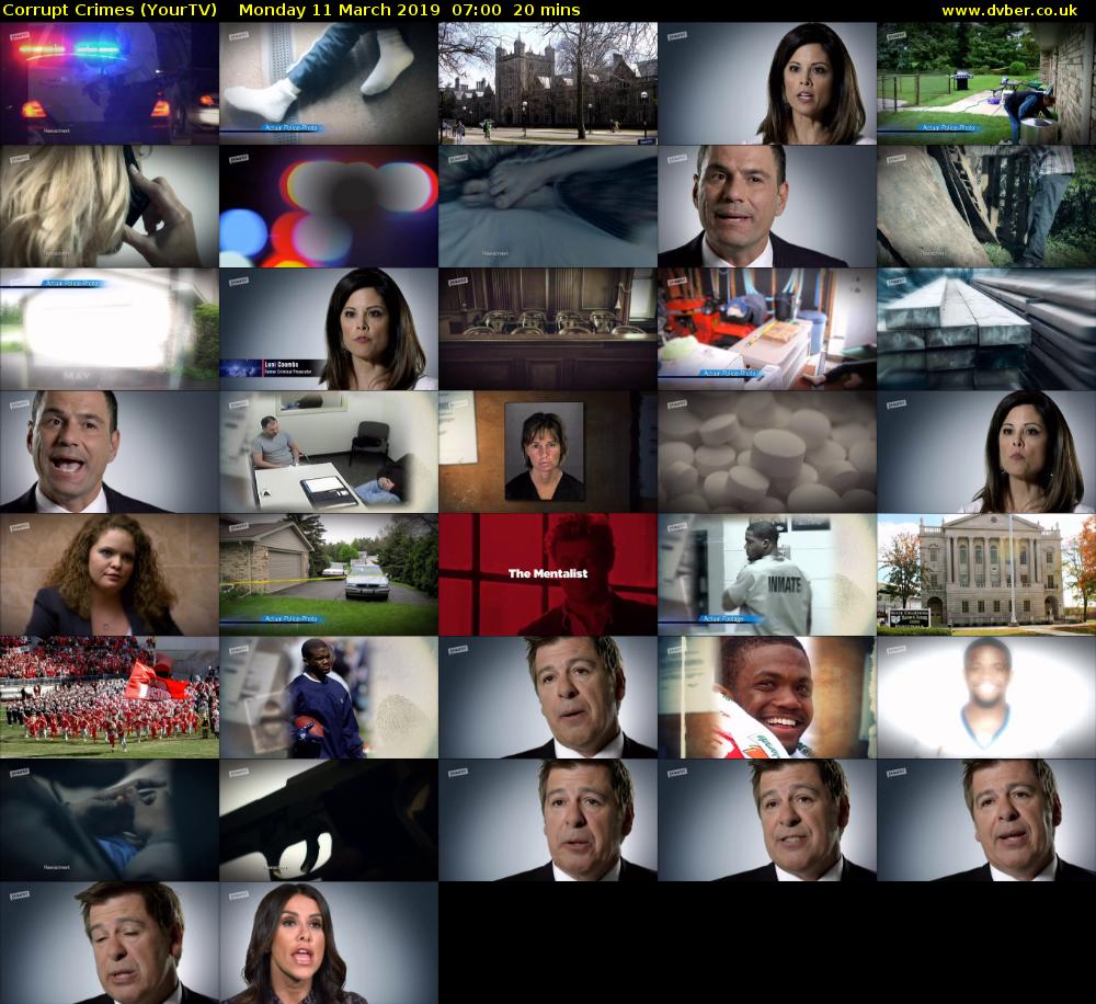 Corrupt Crimes (YourTV) Monday 11 March 2019 07:00 - 07:20