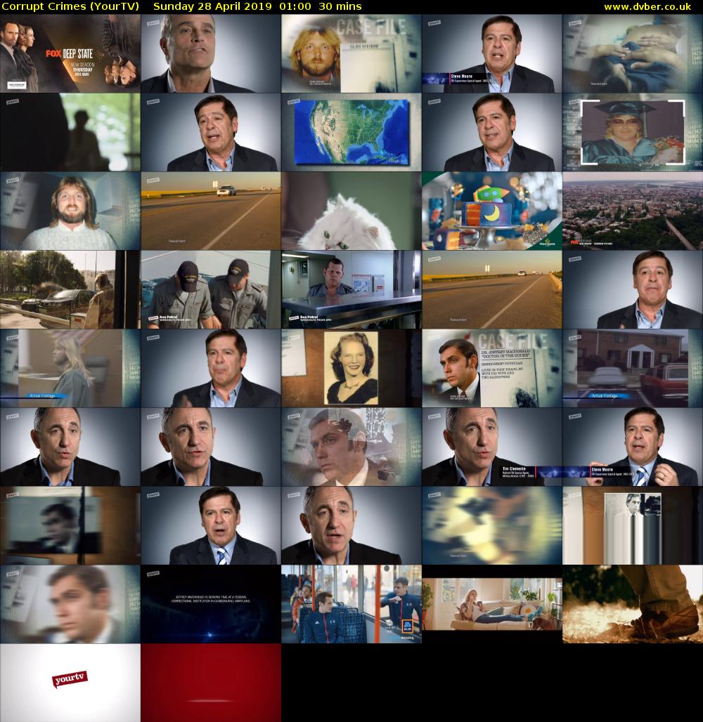 Corrupt Crimes (YourTV) Sunday 28 April 2019 01:00 - 01:30