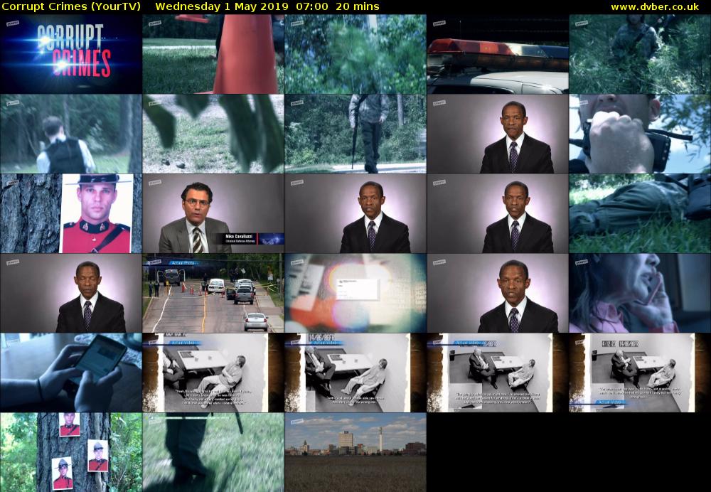 Corrupt Crimes (YourTV) Wednesday 1 May 2019 07:00 - 07:20