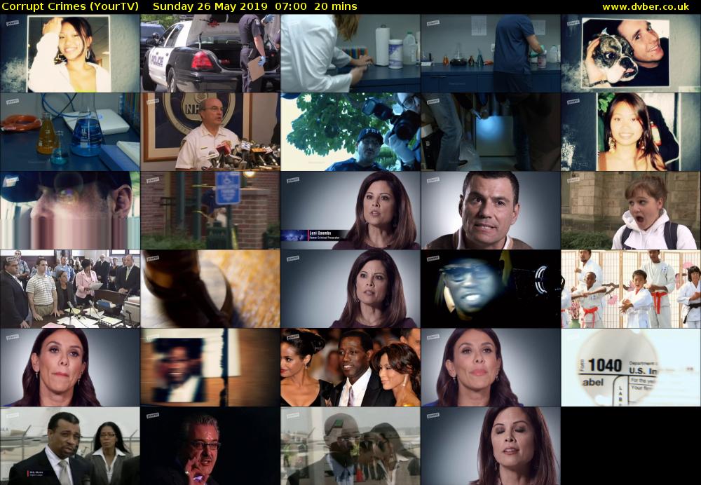Corrupt Crimes (YourTV) Sunday 26 May 2019 07:00 - 07:20