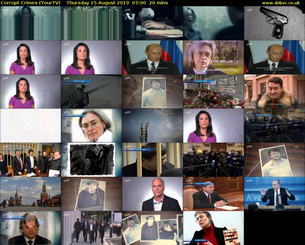 Corrupt Crimes (YourTV) Thursday 15 August 2019 07:00 - 07:20
