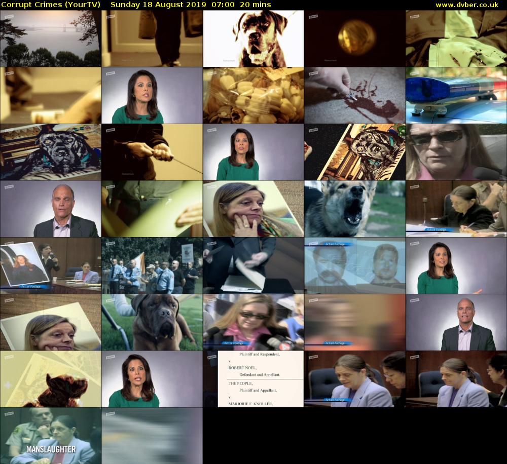 Corrupt Crimes (YourTV) Sunday 18 August 2019 07:00 - 07:20