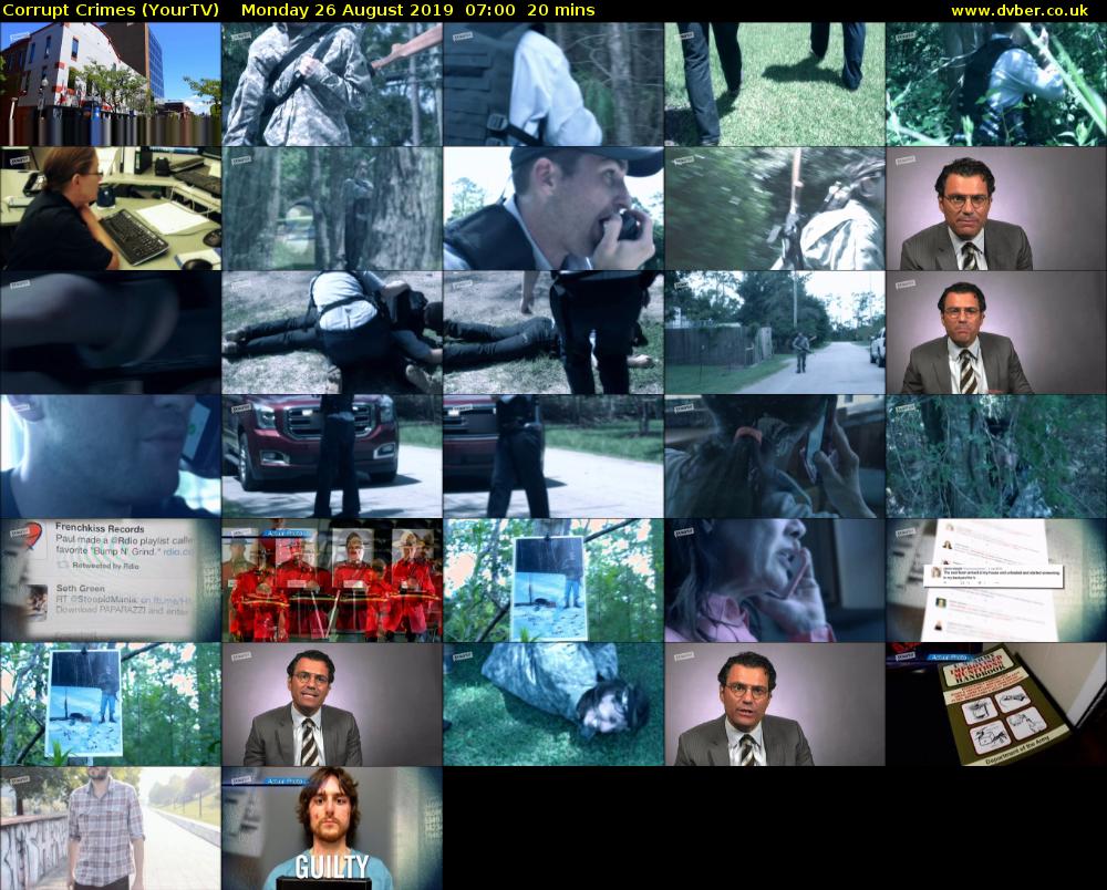 Corrupt Crimes (YourTV) Monday 26 August 2019 07:00 - 07:20