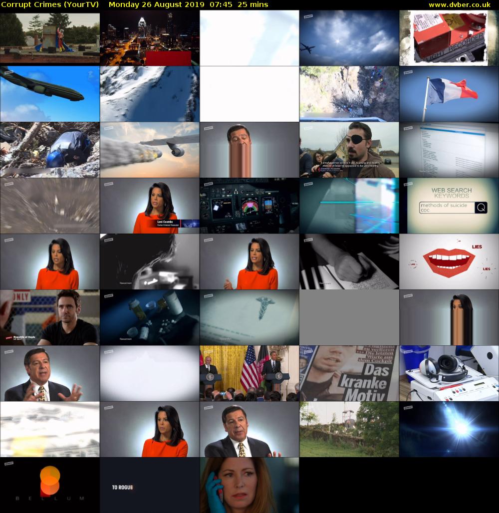 Corrupt Crimes (YourTV) Monday 26 August 2019 07:45 - 08:10