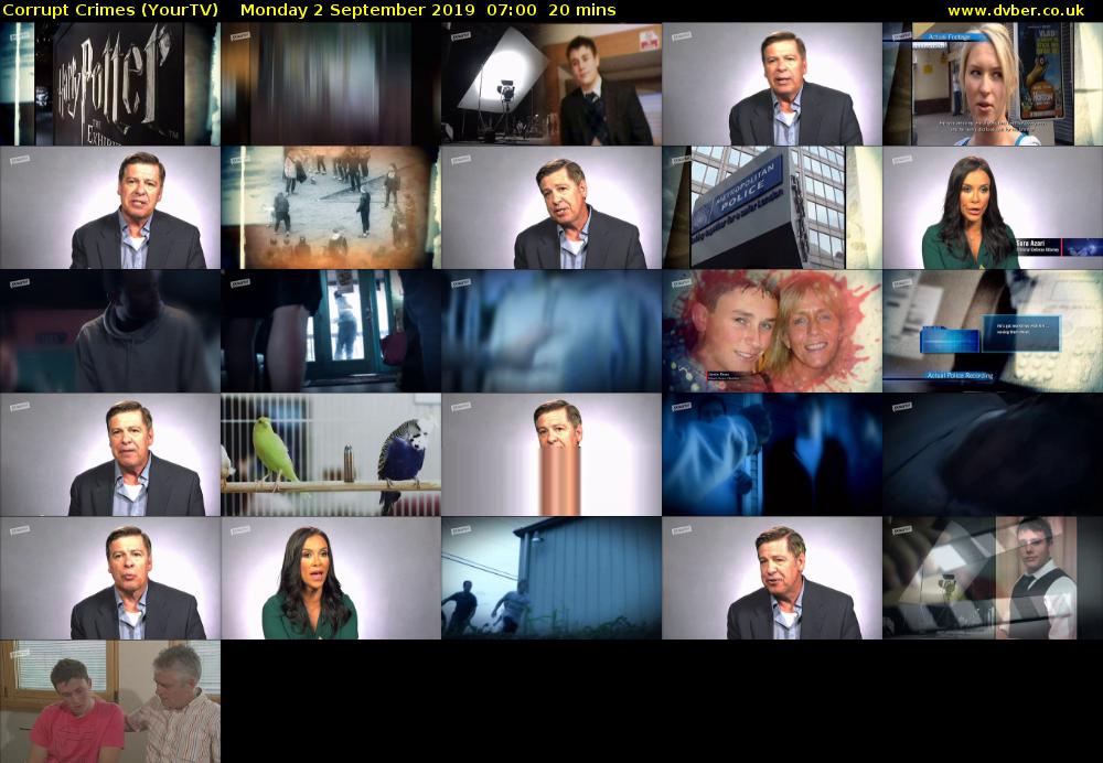 Corrupt Crimes (YourTV) Monday 2 September 2019 07:00 - 07:20