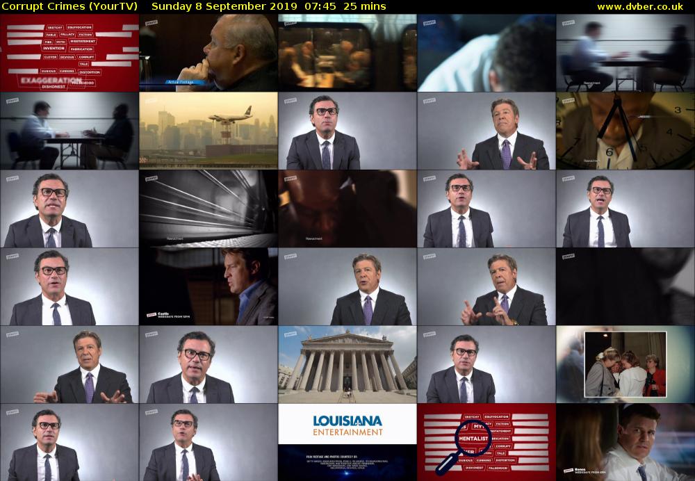 Corrupt Crimes (YourTV) Sunday 8 September 2019 07:45 - 08:10