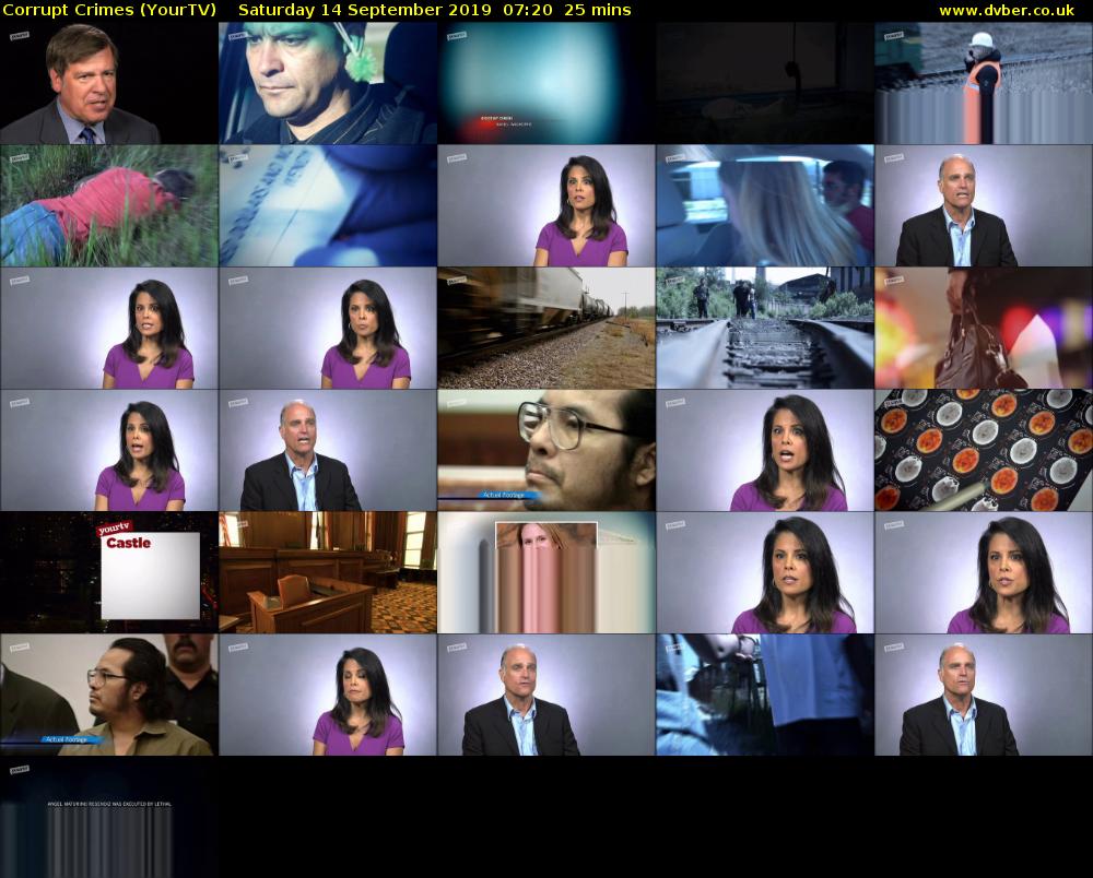 Corrupt Crimes (YourTV) Saturday 14 September 2019 07:20 - 07:45