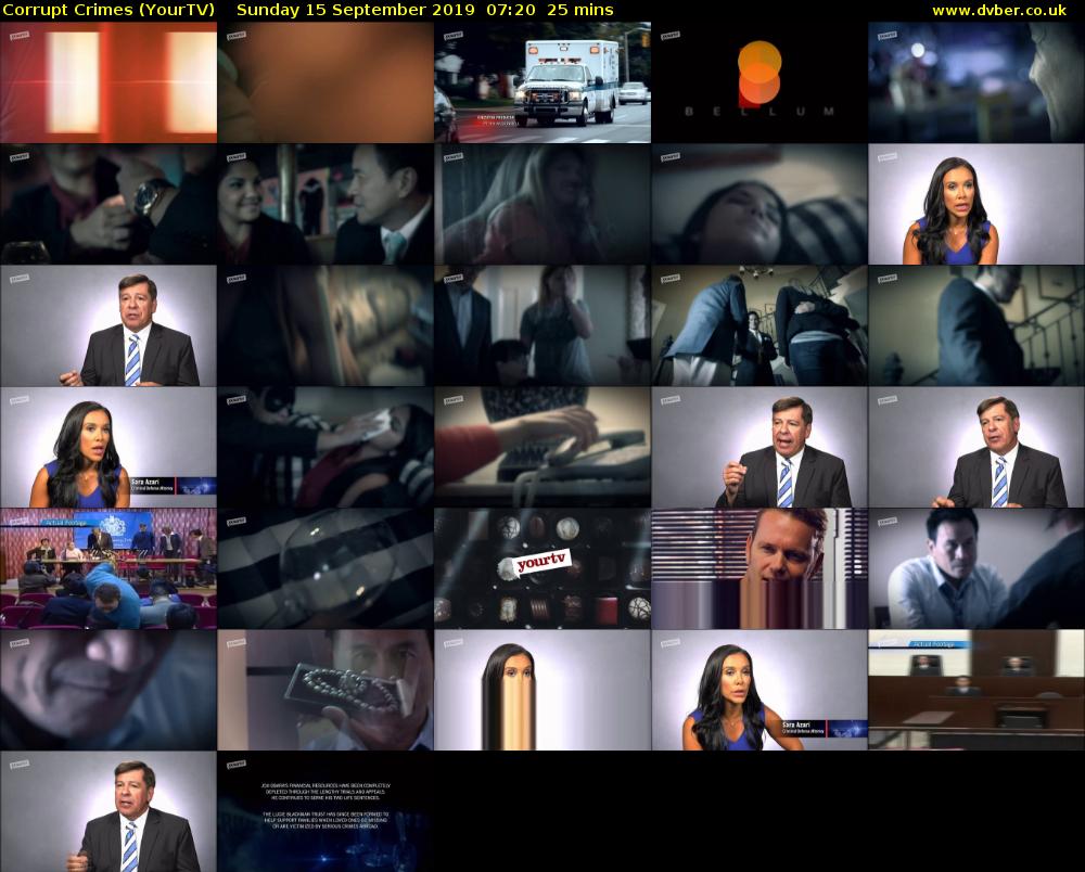 Corrupt Crimes (YourTV) Sunday 15 September 2019 07:20 - 07:45