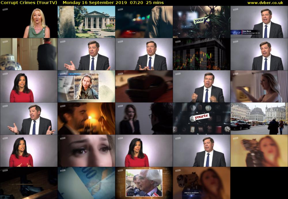 Corrupt Crimes (YourTV) Monday 16 September 2019 07:20 - 07:45