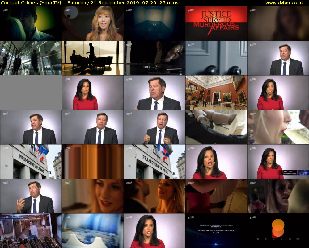 Corrupt Crimes (YourTV) Saturday 21 September 2019 07:20 - 07:45