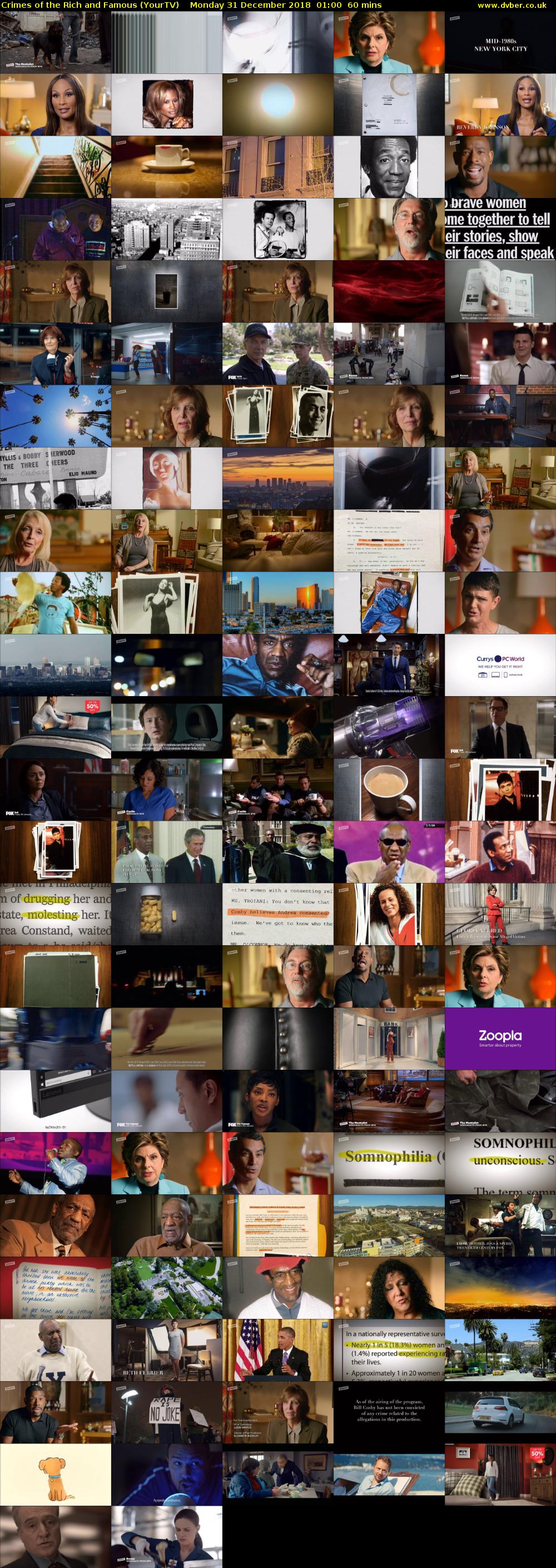 Crimes of the Rich and Famous (YourTV) Monday 31 December 2018 01:00 - 02:00