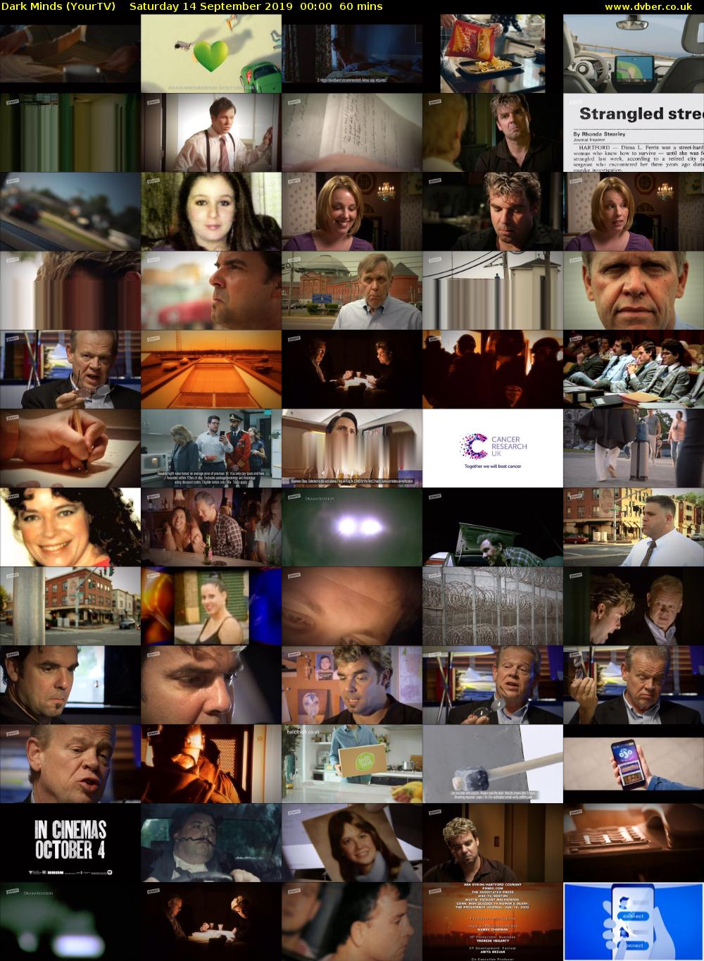 Dark Minds (YourTV) Saturday 14 September 2019 00:00 - 01:00
