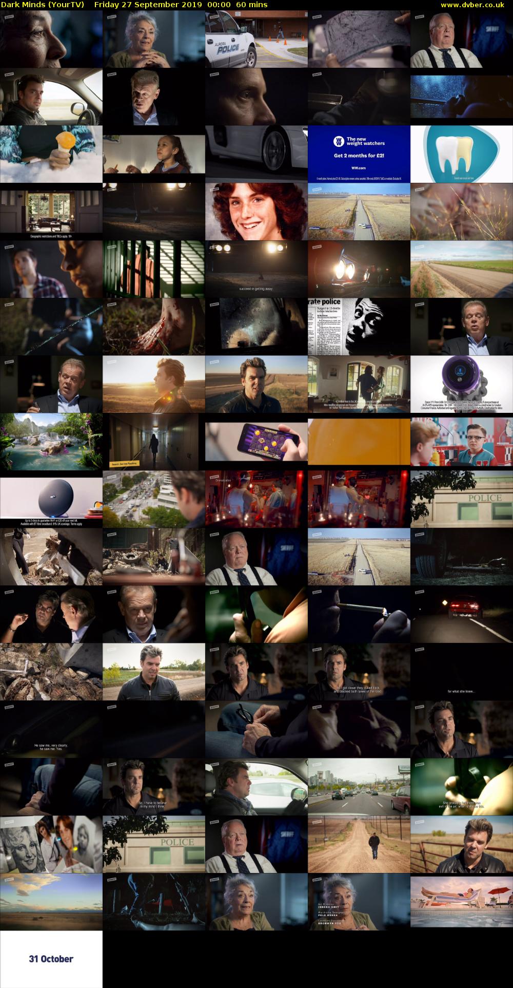 Dark Minds (YourTV) Friday 27 September 2019 00:00 - 01:00