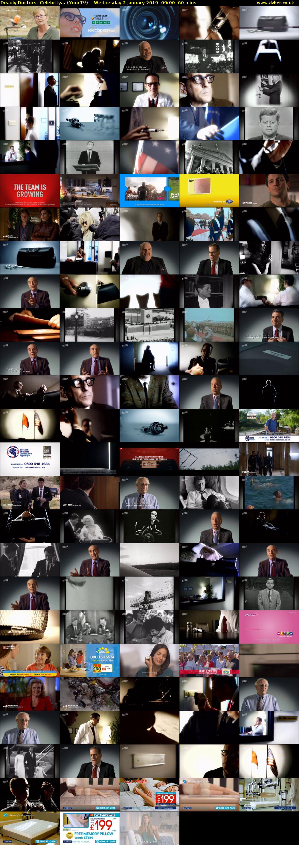 Deadly Doctors: Celebrity... (YourTV) Wednesday 2 January 2019 09:00 - 10:00