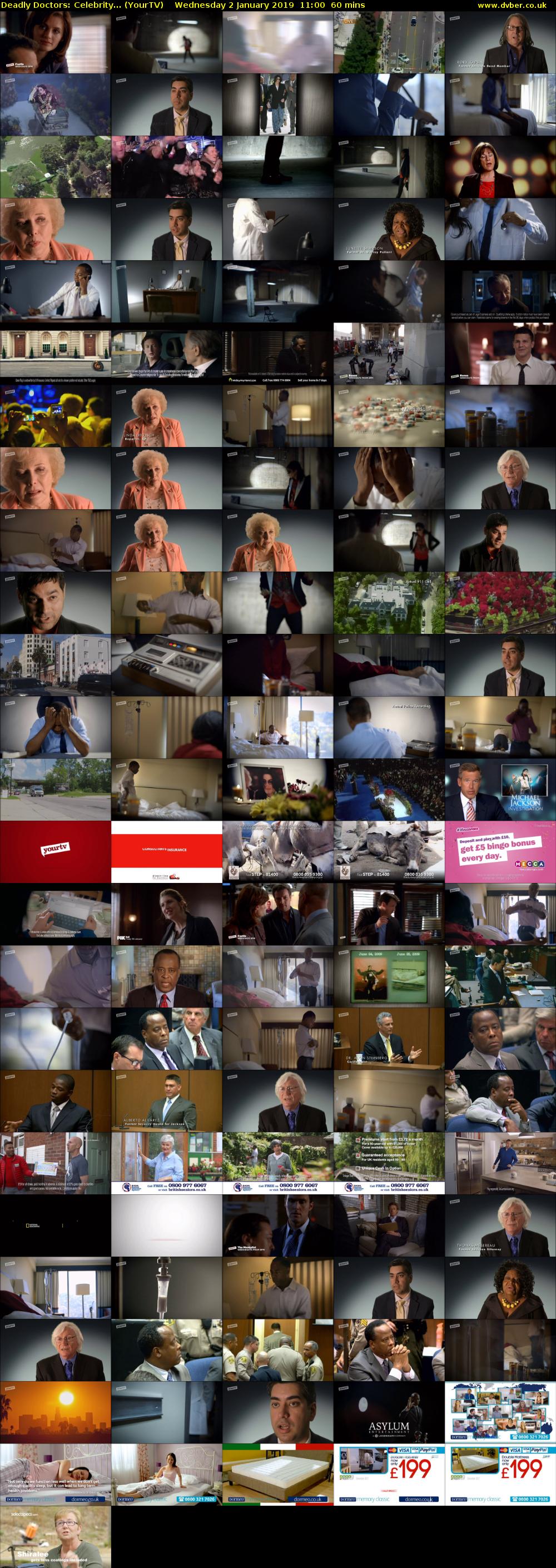 Deadly Doctors: Celebrity... (YourTV) Wednesday 2 January 2019 11:00 - 12:00