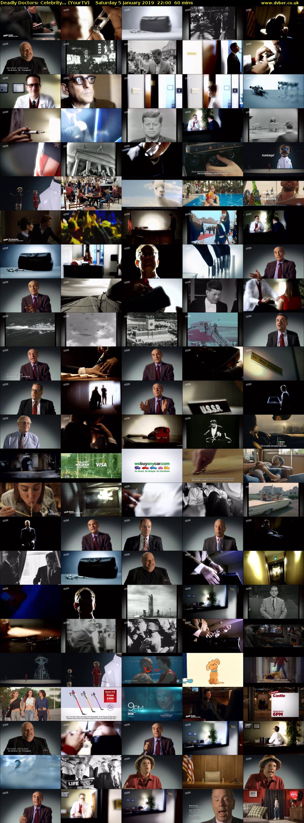 Deadly Doctors: Celebrity... (YourTV) Saturday 5 January 2019 22:00 - 23:00