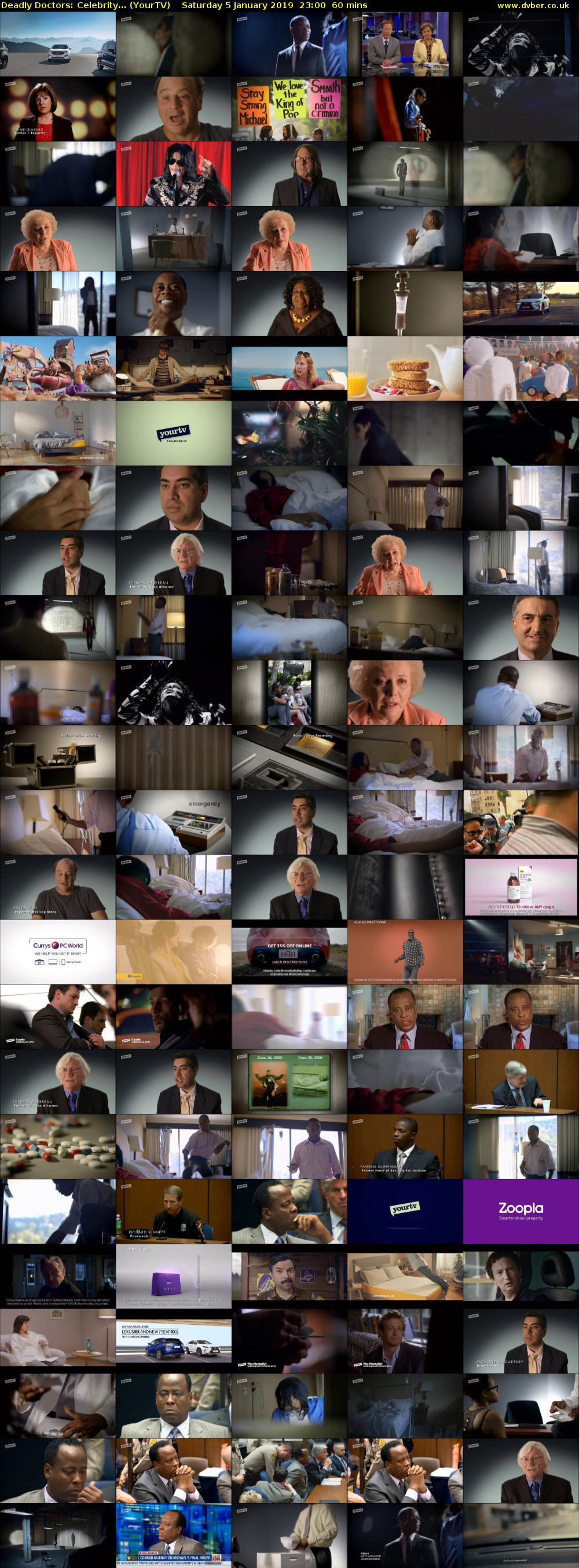 Deadly Doctors: Celebrity... (YourTV) Saturday 5 January 2019 23:00 - 00:00