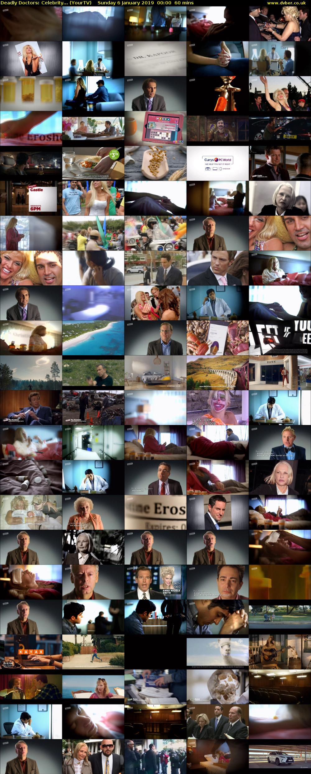 Deadly Doctors: Celebrity... (YourTV) Sunday 6 January 2019 00:00 - 01:00