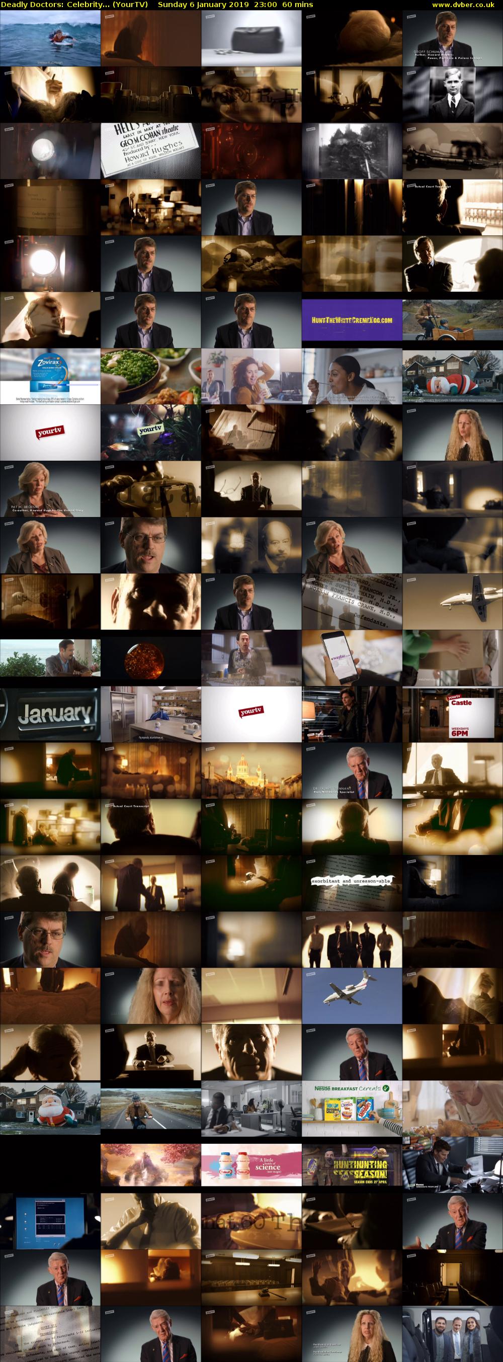 Deadly Doctors: Celebrity... (YourTV) Sunday 6 January 2019 23:00 - 00:00